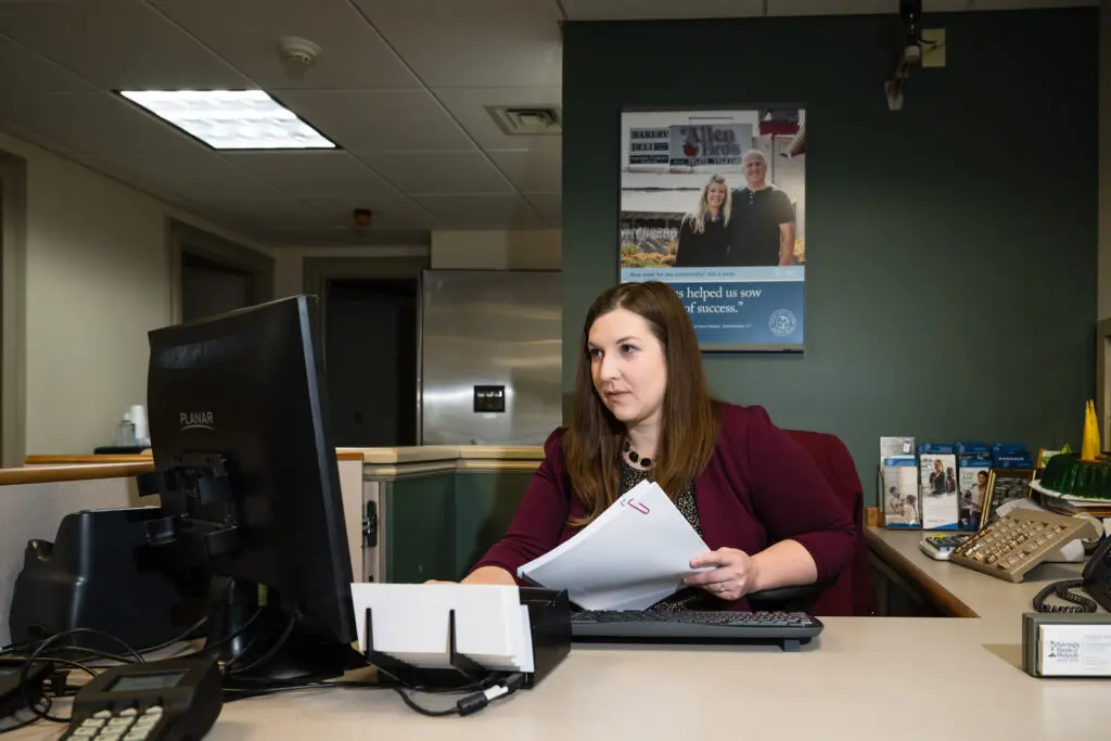 Woman sitting at desk