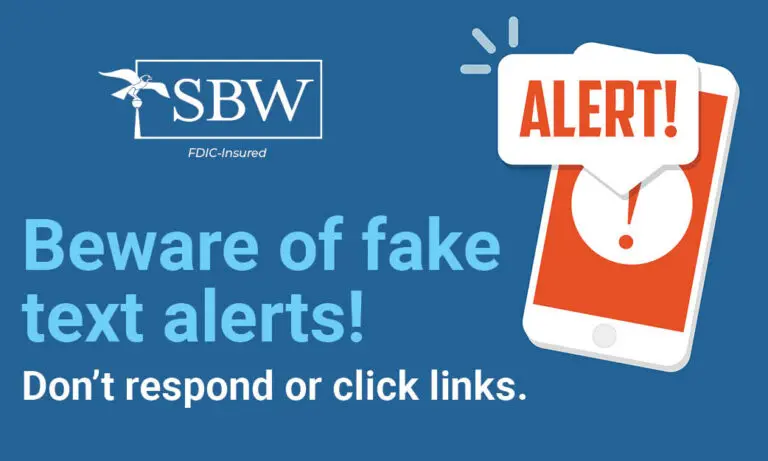 Beware of fake text alerts! Don't respond or click links.