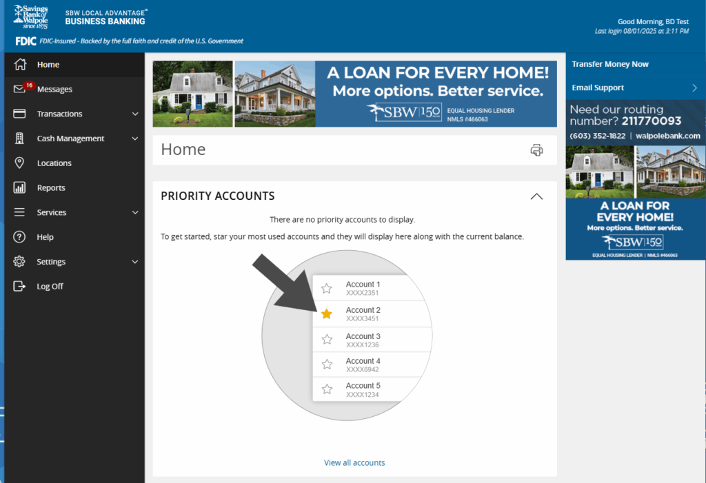 Set a Priority Account