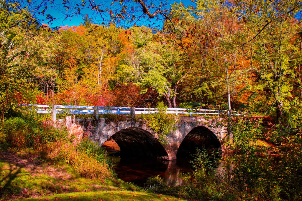 Stone Arch Bridge in Fall - Amilee Connors