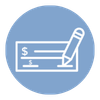 icon of a check being signed
