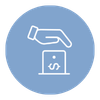 icon of someone depositing money