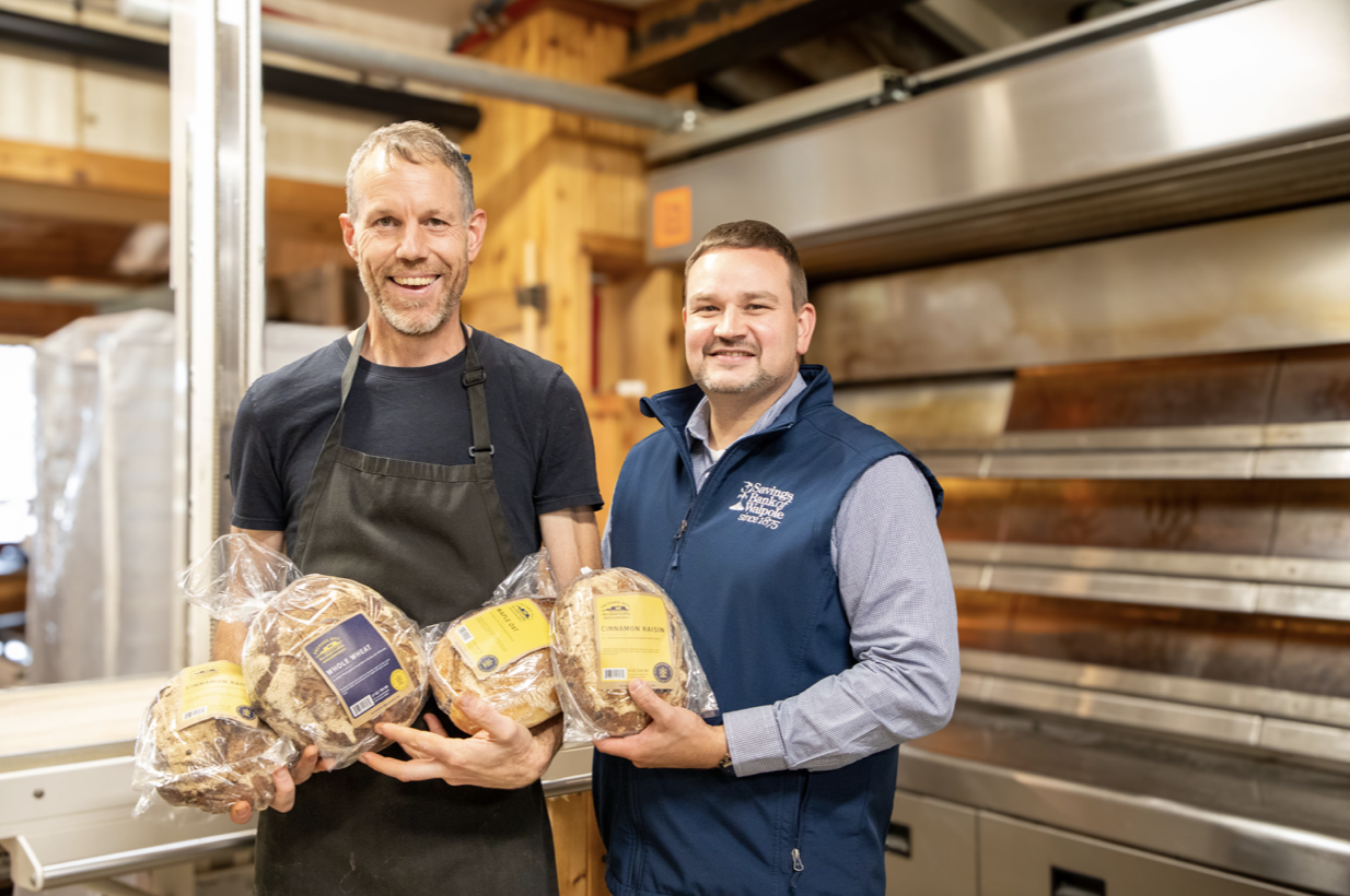 Andrew from SBW with Orchard Hill Breadworks' Noah