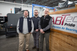 ABTech owners Chris and Ken with Saving's Bank of Walpole's Andrew
