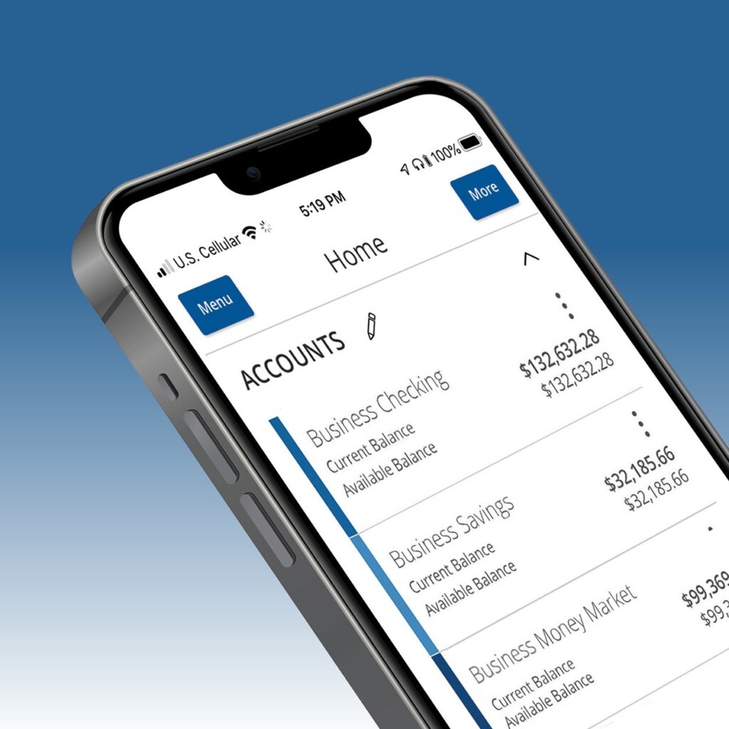 business banking accounts on phone