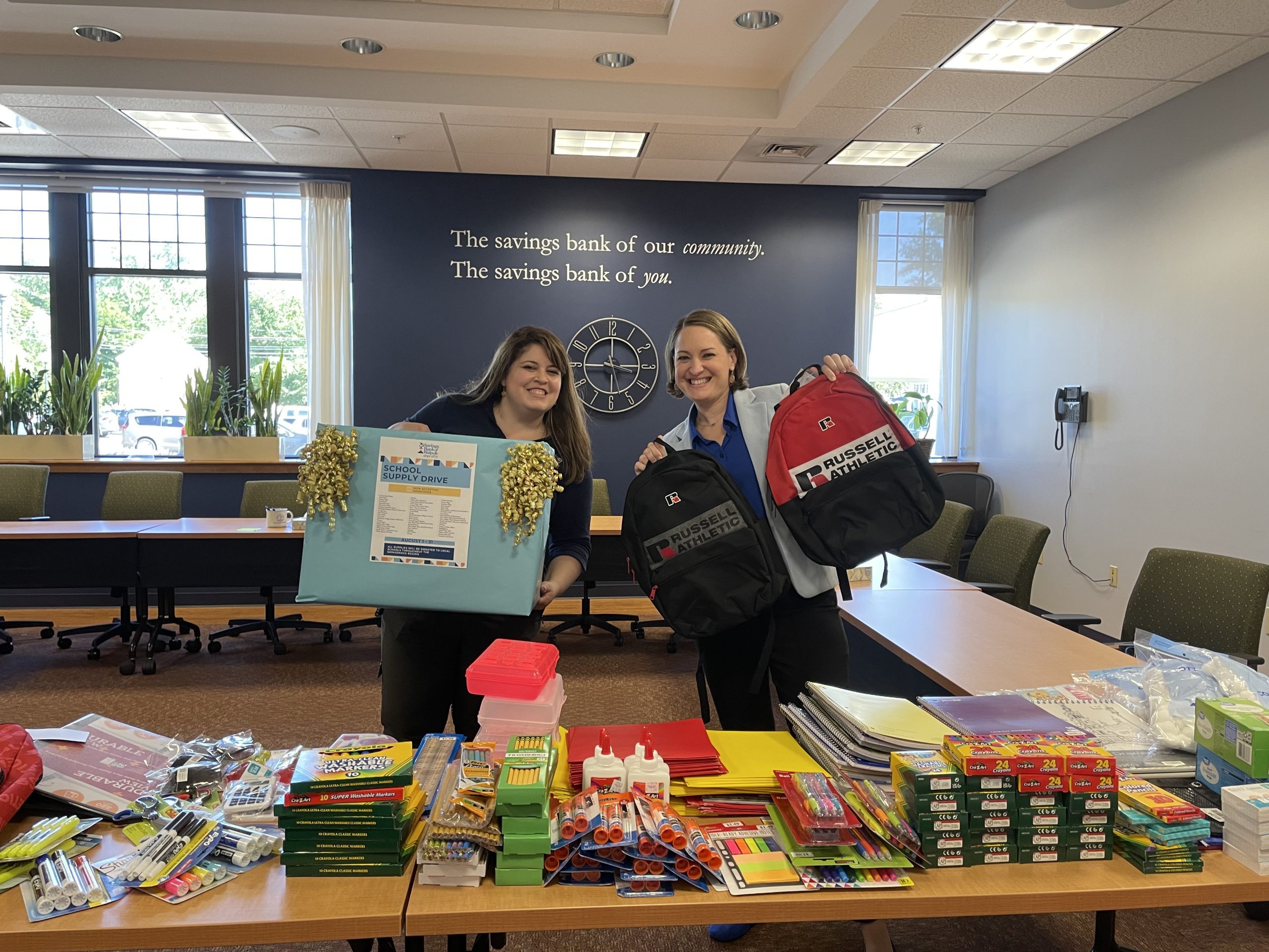 Savings Bank of Walpole School Supply Drive Garners Donations from